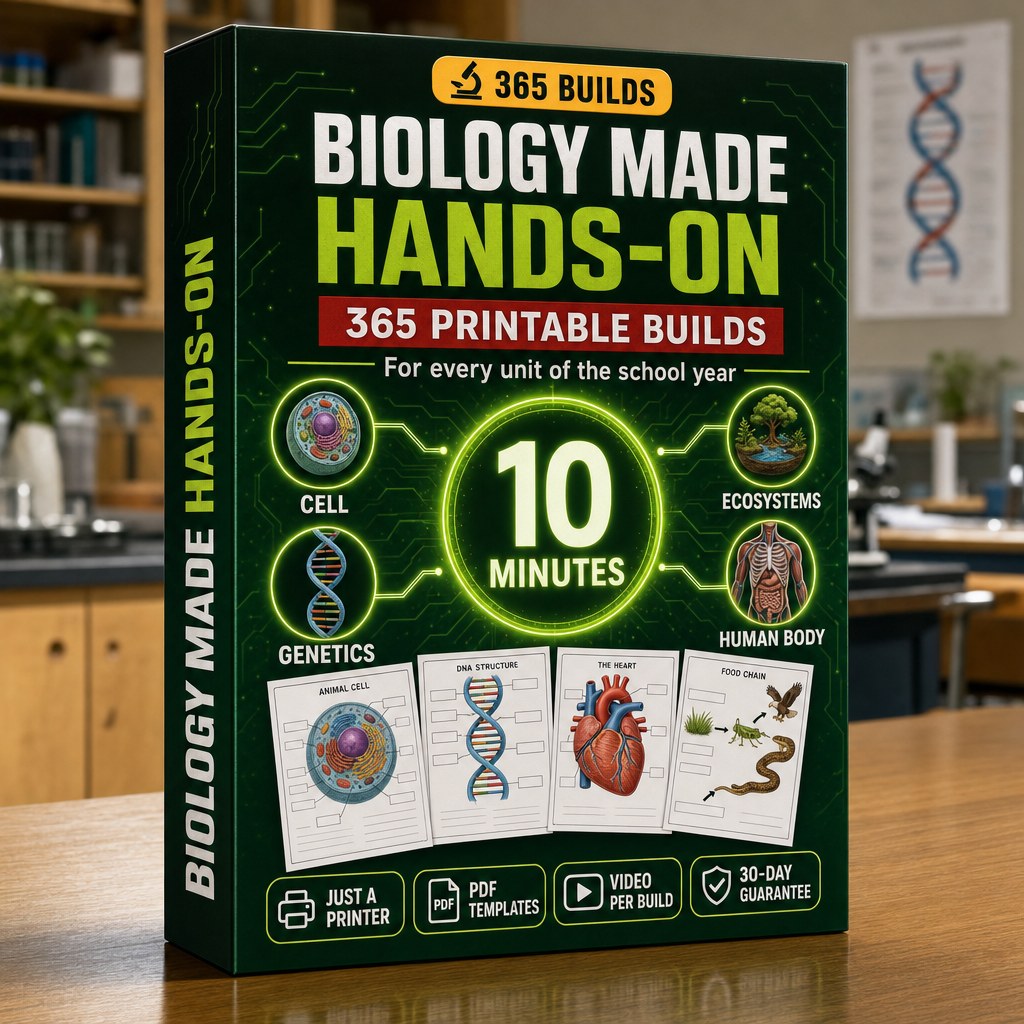 Biology Made Hands-On — 365 printable builds