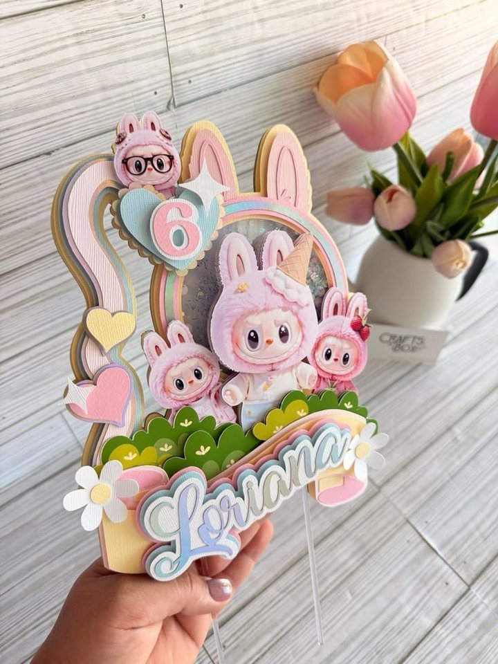 Topper de cumpleaños con número