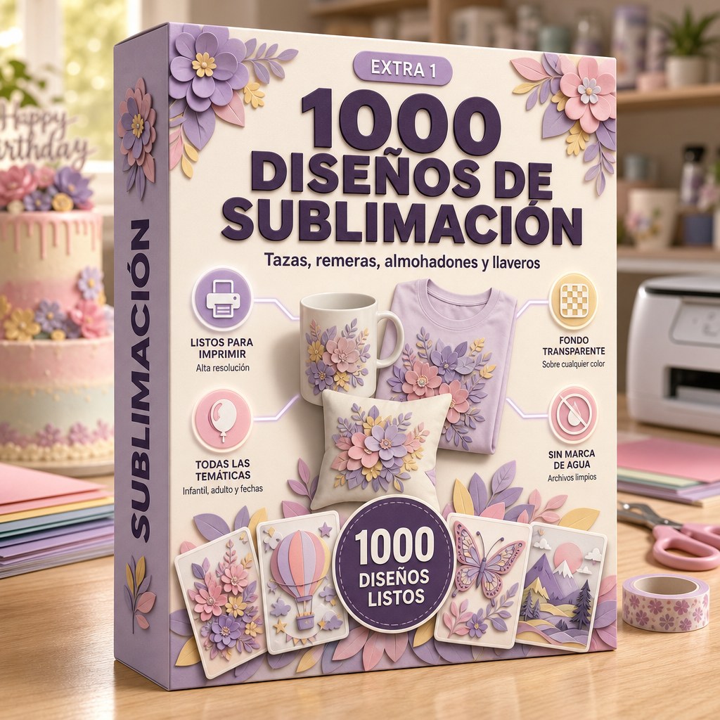 El Segundo Cobro: 1000 disenos de sublimacion para taza, remera y llavero