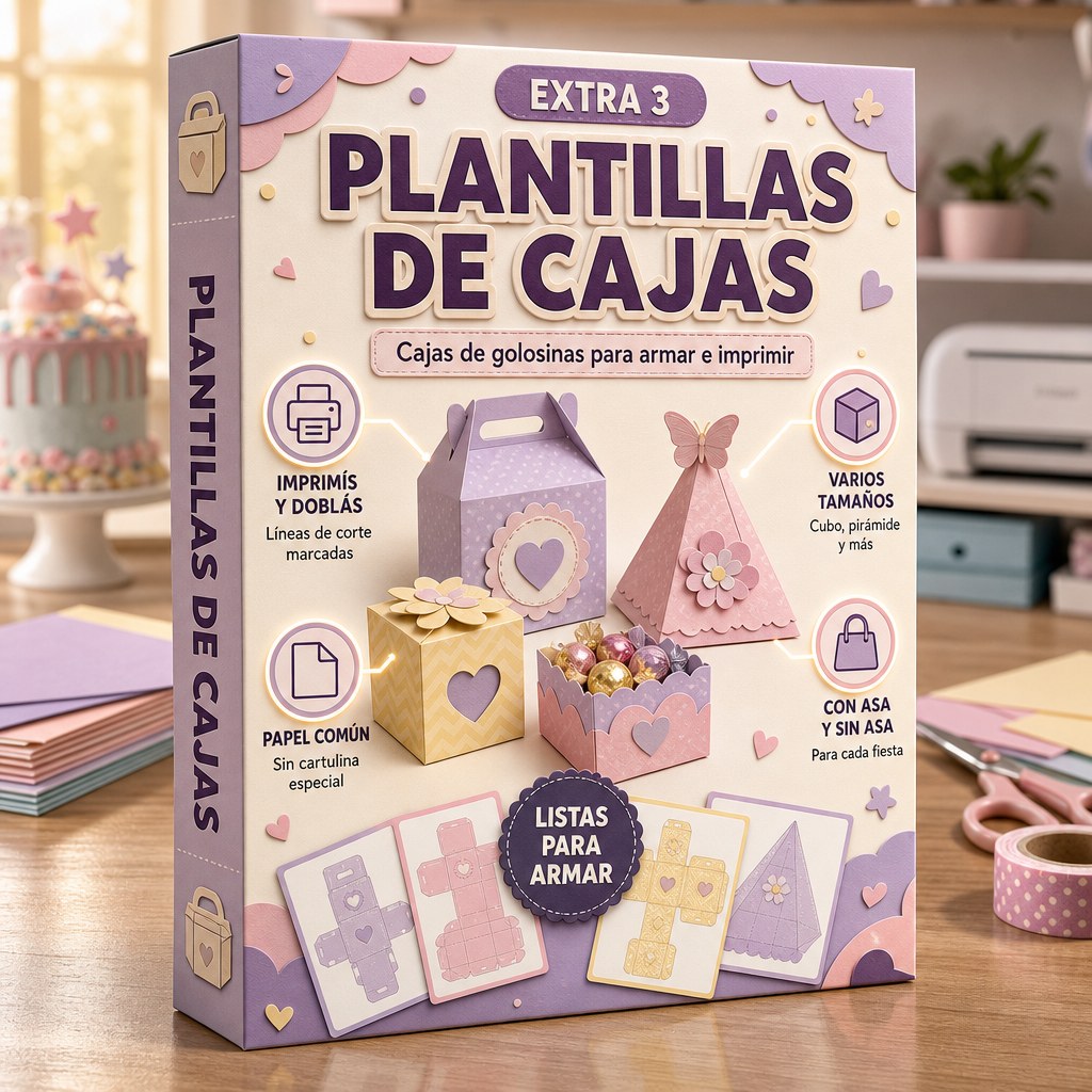 Las Cajas que Nadie Regatea: plantillas de cajas de golosinas para imprimir y armar