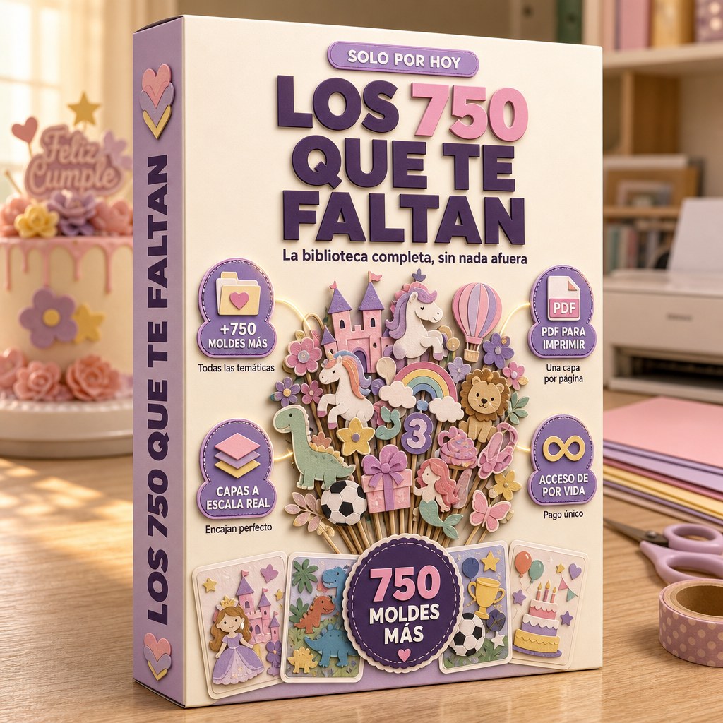 Los 750 que te Faltan: la biblioteca completa de moldes de toppers 3D